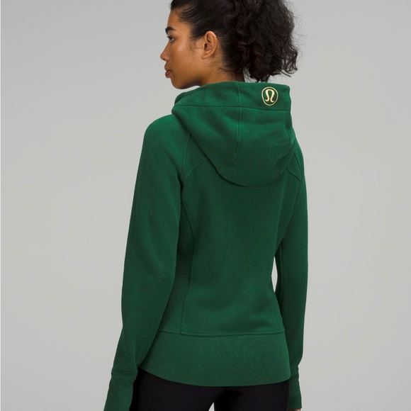 Lululemon scuba full zip hoodie - Everglade green / gold - size 4 - Picture 1 of 4